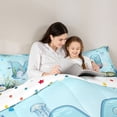 thumbnail image 4 of Feelyou Cartoon Axolotl Bedding Comforter Set 7pcs, Cartoon Letter M King Bedding Sets, 4 of 8