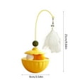 thumbnail image 3 of Juguete de poliuretano Roly dispensador de comida para gatos | Teaser interactivo de plumas con bolas de menta | Diseño de tambor plástico duradero | Verde, Rosa, Amarillo | 9,84 x 3,54 pulgadas, 3 of 6