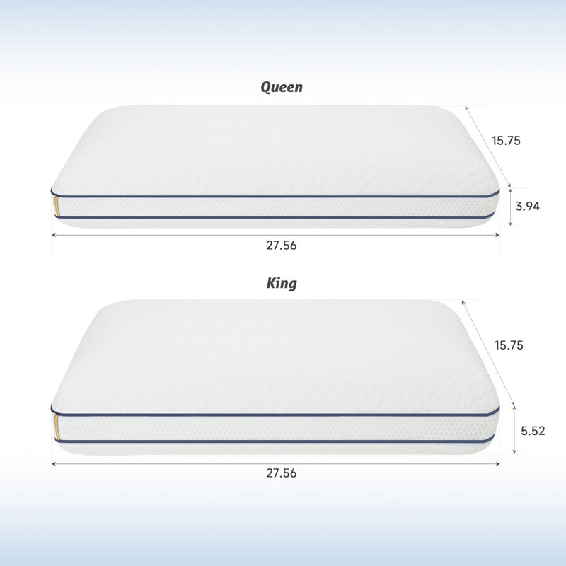 JUSTLET Memory Foam Pillows Set of 2 with Scent，Cooling Pillows for Back，Side，Stomach Sleepers，Removable and Washable Cover，Neck & Shoulder Support，27.56x15.75x3.94 Inch