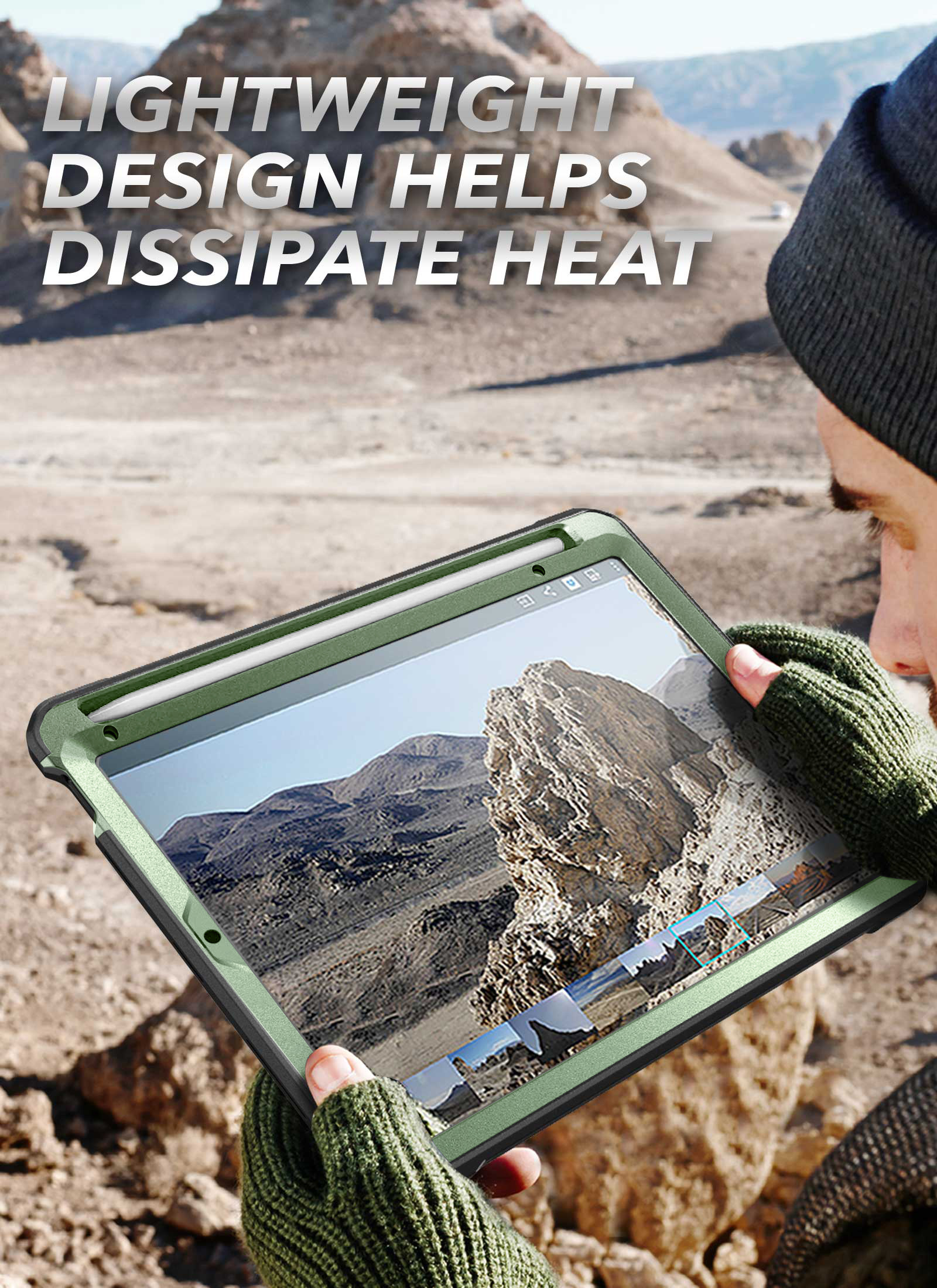SupCase Unicorn Beetle Pro - Protective case for tablet - rugged - MagSafe compatibility - polycarbonate, thermoplastic polyurethane (TPU) - dark green - 8.3" - for Apple iPad mini (6th generation)
