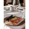 thumbnail image 6 of Fall Maple Leaves Cloth Napkins Set of 4 Reusable Dinner Napkins, Happy Thanksgiving Pumpkins Autumn Black Cocktail Napkin Washable Table Napkins for Wedding/Holiday Party/Baby Shower 20"x20", 6 of 7