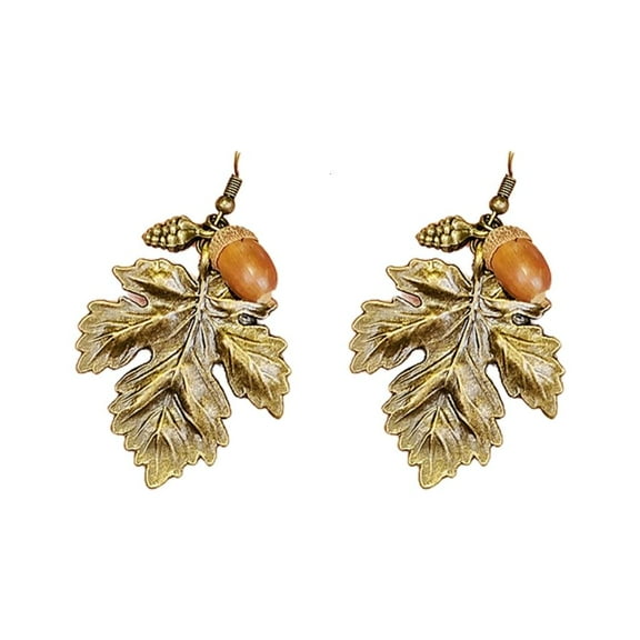 WE-POLUJ Bohemian Wood Drop Earrings Vintage Pendant Dangle Earrings Ethnic Style Earring