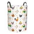 thumbnail image 2 of Balery Funny Chicken Round Laundry Basket with Handles Waterproof Freestanding Laundry Hamper for Clothes Toys in the Dorm and Family-Small, 2 of 8