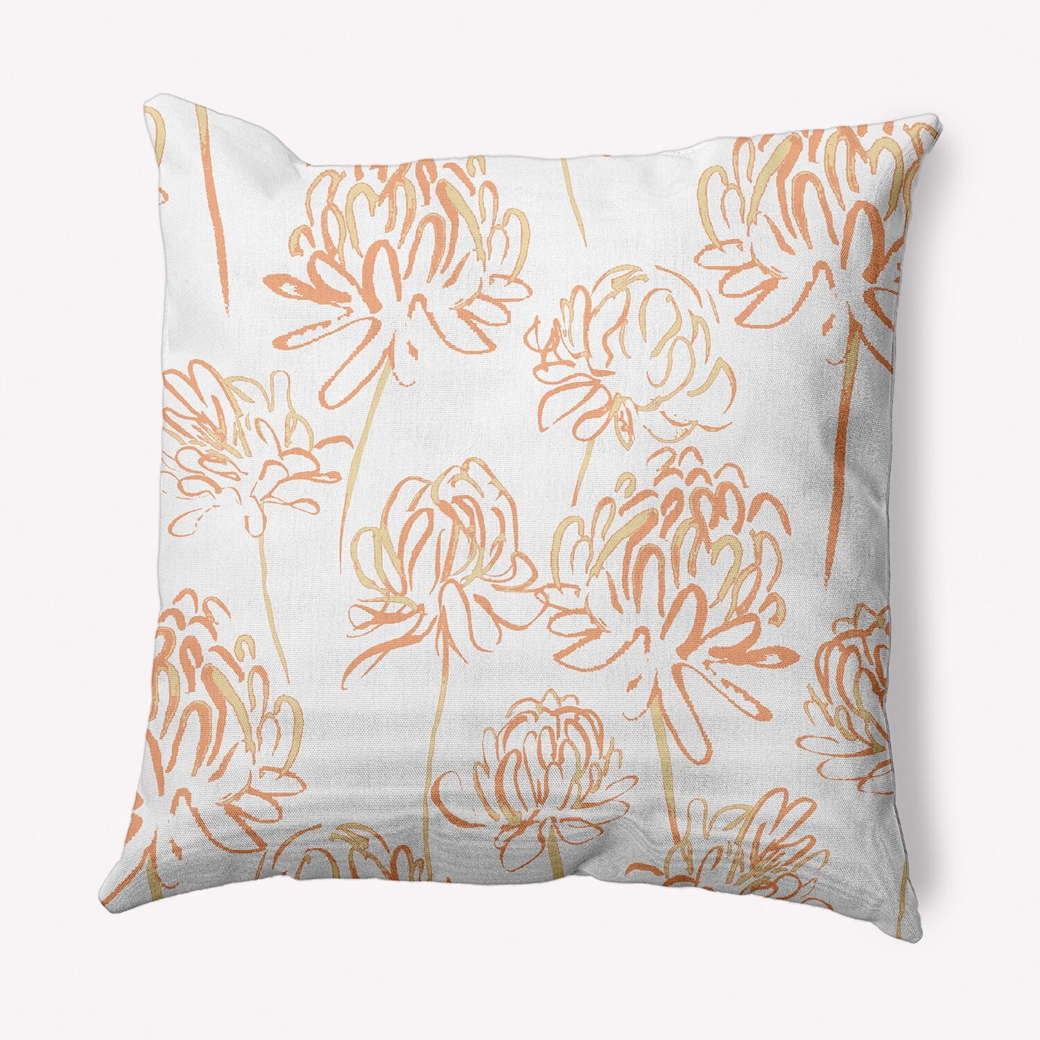 Simply Daisy Blossom Bouquet Outdoor Pillow, Green/White, 14 in x 20 in