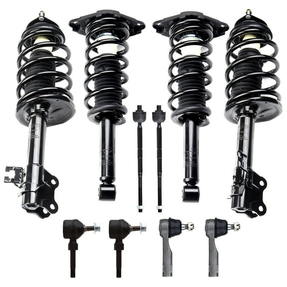 CCIYU Complete Suspension Kit Fits 2002 2003 2004 2005 2006 for Nissan Sentra Includes Front and Rear pair Strut Spring Assembly Tie Rod End Stabilizer Bar Link Kit