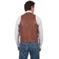 thumbnail image 2 of Scully Men Leather Lapel Vest - Ranch Tan- Small, 2 of 2