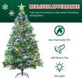 thumbnail image 4 of 6.5ft Pre-Lit Artificial Christmas Tree with 350 Multi-Color Lights & 80 Pinecones Christmas Trees with 1000 Branch Tips for Holiday Decorations 8 Lighting Modes, Tree Topper Star Easy Assembly, 4 of 7