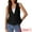 Black, variant on DARING DIVA Women's Casual Linen Vest Loose Lightweight Waistcoat XS Beige
