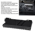 thumbnail image 3 of M.2 NVME 2280 SSD Heatsink Cooler for PS5, PS5 Slim, PC - Aluminum Alloy, CNC Anodized - Black, 3 of 9