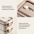 thumbnail image 4 of Maytalsory Easy To Clean Lunch Container For Microwave Heating Portable Electric Lunch Box Food Packed Lunch khaki No thermal bag, 4 of 6