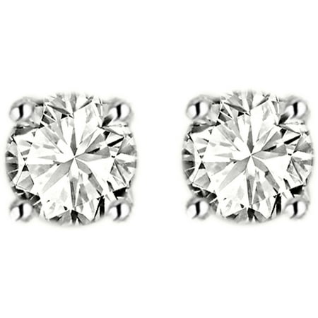 1/2 Carat T.W. Diamond 14kt White Gold Stud Earrings