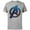 Athletic Heather, variant on Marvel Avengers: Endgame Movie Logo in Blue - Short Sleeve Cotton T-Shirt for Adults - Customized-Black