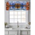 thumbnail image 4 of Blue Mountain Curtain Valances for Windows, Modern Art Yellow Forest Lake Kitchen Valance Window Treatment, Light Filtering Block Curtains for Bathroom/Bedroom/Living Room 42'' x 18'', 4 of 9