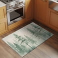 thumbnail image 2 of Green Forest Front Door Rugs 2x3 ft Watercolor Misty Green Tall Trees Linen Texture Small Rug for Entryway Non Slip Washable Bathroom Door Mat Absorbent Floor Mat for Indoor Entrance, 2 of 9