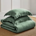 thumbnail image 5 of Levtex Home - 100% Linen - King Duvet Cover - Washed Linen in Forest Green - Duvet Cover Size (106 x 94in.), 5 of 7