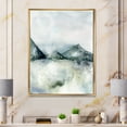 thumbnail image 2 of Dark Blue Mountain Landscape Winter Minimalistic 16 in x 32 in Framed Painting Canvas Art Print, by Designart, 2 of 5