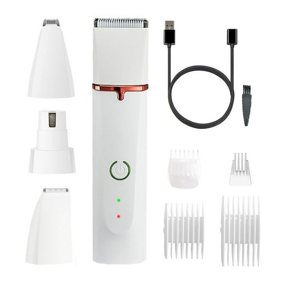 4 Blade Pet Shaver, Rechargeable Dog Nail Pusher and Grinder, Cat Hair and Nail Trimmer