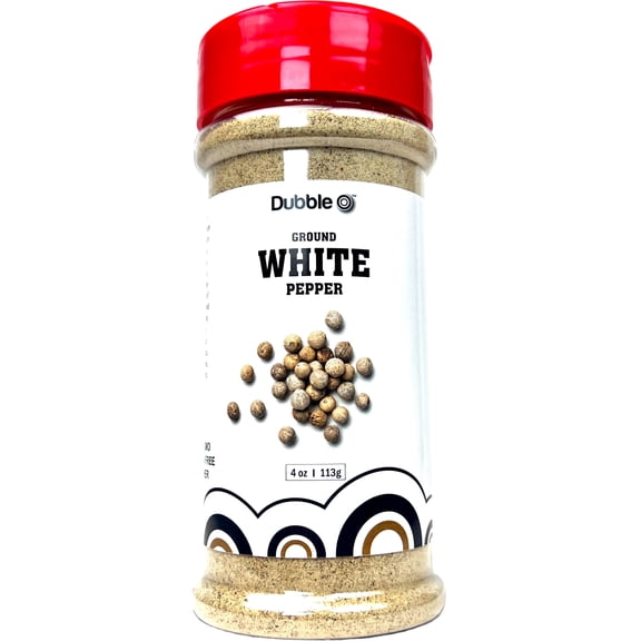 Ground White Pepper Powder - 4 oz.  ⦾  Non GMO, Kosher, Halal, Gluten Free  ⦾  Dubble O Brand