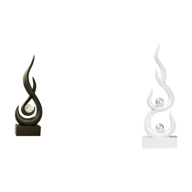 Estatua abstracta de fuego, figura de llama de resina, escultura de arte moderno, adorno de escritorio, artesanía, recuerdo para vitrina, sala de esta