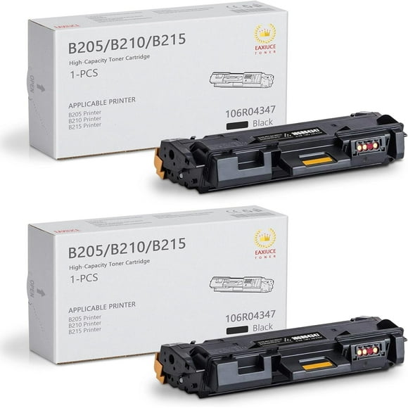 B205/ B210/ B215 Cartouche de Toner Noire Grande Capacité (3 500 Pages/paquet) - 106R04347: Lot de 2 Eaxiu106R04347 Toner de Remplacement pour Xerox B205 B210 B215 Imprimé