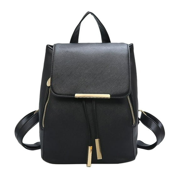 MasteelfCA Black Backpack Female PU Leather Backpack Street Bag School Bag Adolescent Girls Backpacks