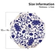 thumbnail image 2 of Naloa Blue And White Porcelain Pattern Leather Coasters for Drinks, Durable Drink Coasters 4 Set for Tabletop Protection, Luxurious Home Décor and Housewarming Gift ( {designName})Octagon, 2 of 6