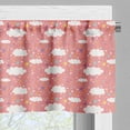 thumbnail image 5 of Ambesonne Cartoon Valance & Curtain, Stars with Dots Clouds, 55"x36", Multicolor, 5 of 6
