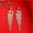Gold 3, variant on Full Rhinestone Crystal Flower Number 2026 Long Tassel Asymmetric Drop Dangle Earrings Near Year Christmas Party Gift for Women