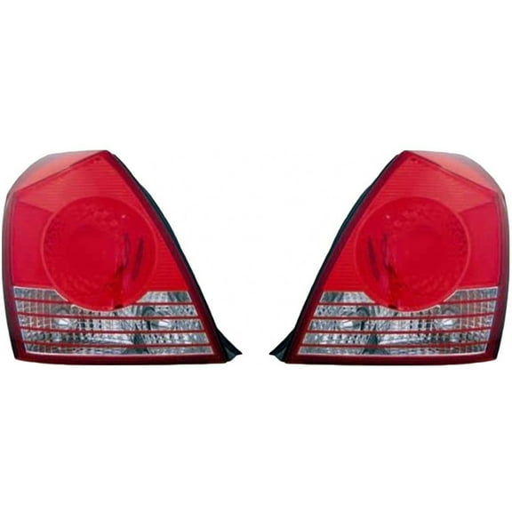 CarLights360: For 2004 2005 2006 Hyundai Elantra Tail Light Assembly Driver and Passenger Side w/Bulbs - Replaces HY2800130, HY2801130 | 92401-2D550, 92402-2D550 Vehicle Trim: Sedan