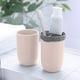 thumbnail image 1 of Vaso portátil de viaje para cepillos de dientes con soporte para pasta de dientes | Diseño sellado 2 en 1 para camping y viajes de negocios | Blanco o amarillo | Estuche higiénico de 6,8 x 20,8 cm, 1 of 7