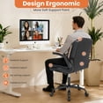thumbnail image 5 of Fantasylab Executive Ergonomic 300LBS PU Leather Home Office Desk Chair, Computer Desk Chair with Adjustable Armrest,Black, 5 of 10