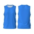 thumbnail image 2 of Gaeub Dodgerblue Men's Mesh Basketball Jersey, Quick-Drying Sleeveless Top S-4XL, Loose Muscle Tank Top -4X-Large, 2 of 9