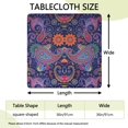 thumbnail image 2 of Reversible Bohemian Print Table Cover 36x36 Inch Square Tablecloth with Elastic Edge for Double-Sided Decor Options, 2 of 6