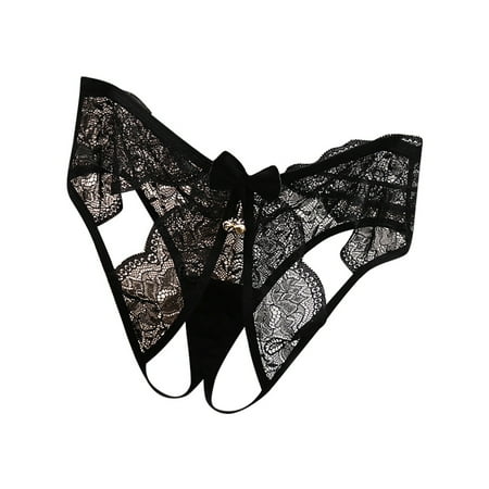 Midwennn Sexy Passionate and Underwear for Women In Large Size Lace Hollow No Takeoff War Robe Teasing Transparent Triangle Pants Sheer Lingerie for Women
