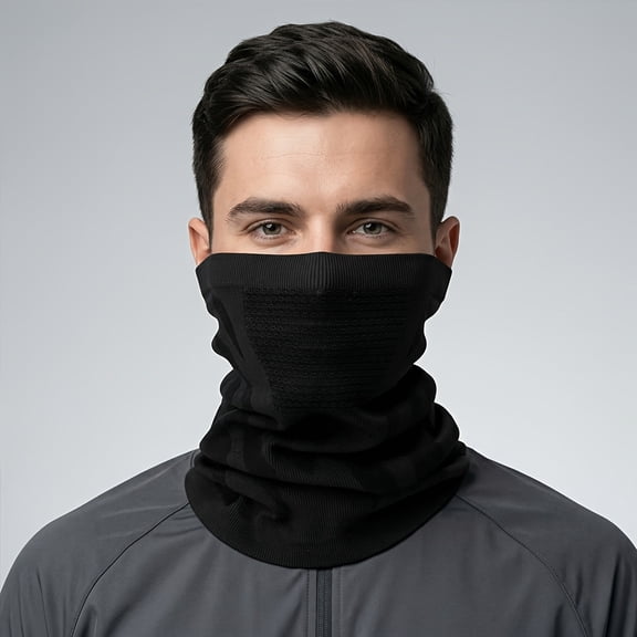 Men'S Outdoor Sports Ski Mask Winter Warm Scarf Neck Cover Half Face Mask for Cycling Motorcycle Fishing Running Riding Mask Elastic Breathable Multi-Functional Mask Scarf