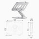 thumbnail image 3 of Injueey Soporte plegable para tableta Rotación Multi-ángulo Soporte ajustable Escritorio de oficina Manos libres para computadora portátil Electrónica Plata, 3 of 6