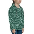 thumbnail image 3 of Kdxio Green Christmas Pattern Boys Athletic Unisex Boys Girls Hoodie with Pocket Sweatshirts-Large, 3 of 6