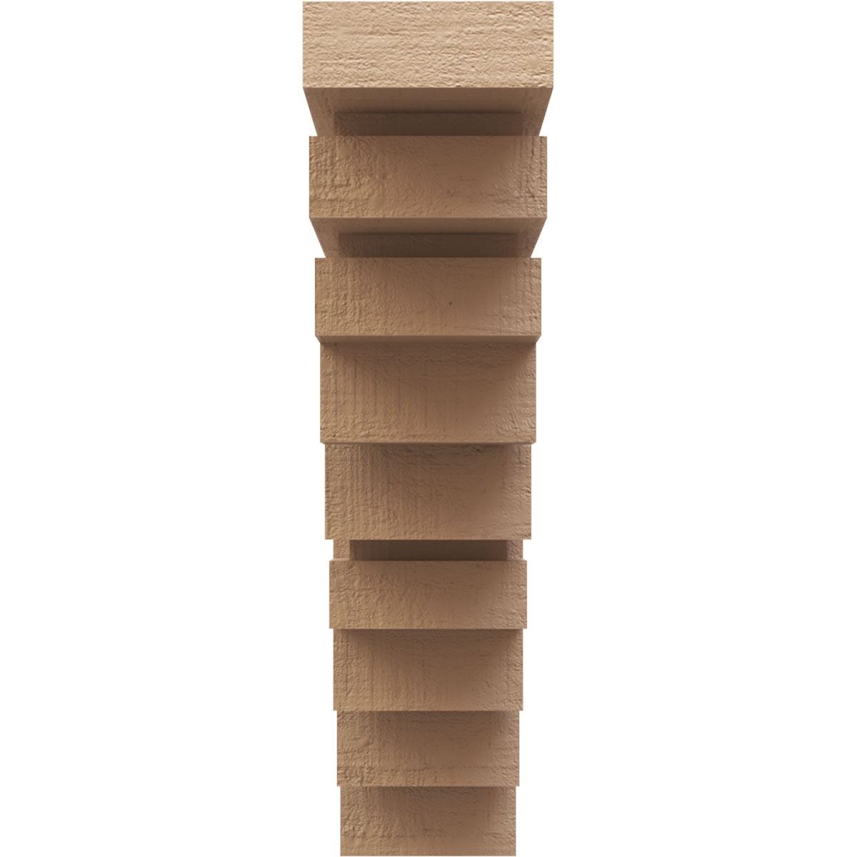 5"W x 20"D x 20"H Thin Landon Rough Cedar Woodgrain TimberThane Corbel, Primed Tan