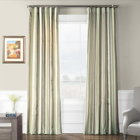 Fleur Stripe - Fleur De Lis Living Bogue Luxury Faux Silk Stripe Thermal Single Curtain Panel