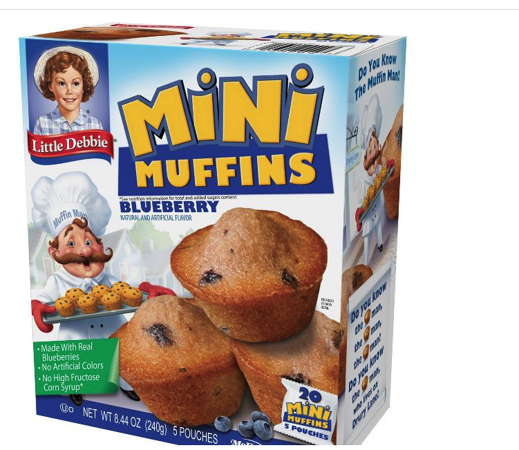 Little Debbie Blueberry Mini Muffin Pouches - 8.44oz/5ct pack fo 2 ...