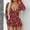 Red, variant on Munlar Lingerie For Women,Womens Underwear,Women’s Valentine's Day Not Positioned Print V-neck Long Sleeve Sexy Bodysuit Sexy Lingerie Pajamas Romper