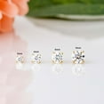 thumbnail image 4 of Jewelry Avalanche 14K Yellow Gold 4mm(0.50ctw) Moissanite Stud Earrings, Ladies Solitaire Bridal Earrings, Screw-Back, Unisex, 4 of 5