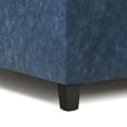 thumbnail image 4 of Harrison 36 inch Wide Transitional Coffee Table Storage Ottoman in Denim Blue Vegan Leather, 4 of 10