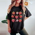 thumbnail image 5 of Essentiels Universitaires Mode Femme Été Col Rond Manches Tombantes Manches Courtes Imprimé Fruits, 5 of 5