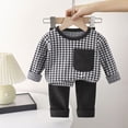 thumbnail image 2 of CAUYDY Baby Boys Photoshoot Outfits Child Pajamas Fall Winter Long Sleeve T-Shirt Elastic Pants 2Pcs Set Toddler Sleepers Little Kid Clothes for Boy 2T-5T Sizes 2-3 Years,Black, 2 of 5