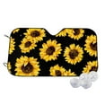 thumbnail image 2 of Lsque Sunflower 6 Car Windshield Sun Shade | Accordion Folding Style Auto Shade for Car Truck SUV Van | Blocks UV Rays Sun Visor Protector | Medium, 2 of 7