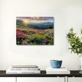 thumbnail image 4 of ARISTURING -Modern Landscape Art Print Posters, over Mountains Wall Art Pictures of Flowers on Canvas Print, Sunrise Canvas Art Ready to Hang Outdoor Wall Art for Bathroom Wall Decor 20x16inch, 4 of 6