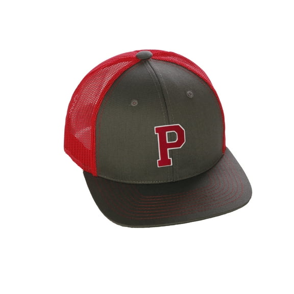 team sports custom initial letter p trucker hat adjustable snapback baseball cap