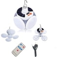 thumbnail image 1 of Linterna solar para acampar con control remoto y USB, luces de tienda portátiles plegables, lámpara de linterna solar de emergencia para huracanes, pesca nocturna, senderismo, gallinero, toldo, cober JAMW Sencillez, 1 of 5