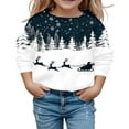 thumbnail image 6 of Boys Girls Christmas Sweatshirt Long Sleeve Crewneck Casual Santa Claus and Reindeer Print Pullover Sweatshirts 1-12 Years, 6 of 7